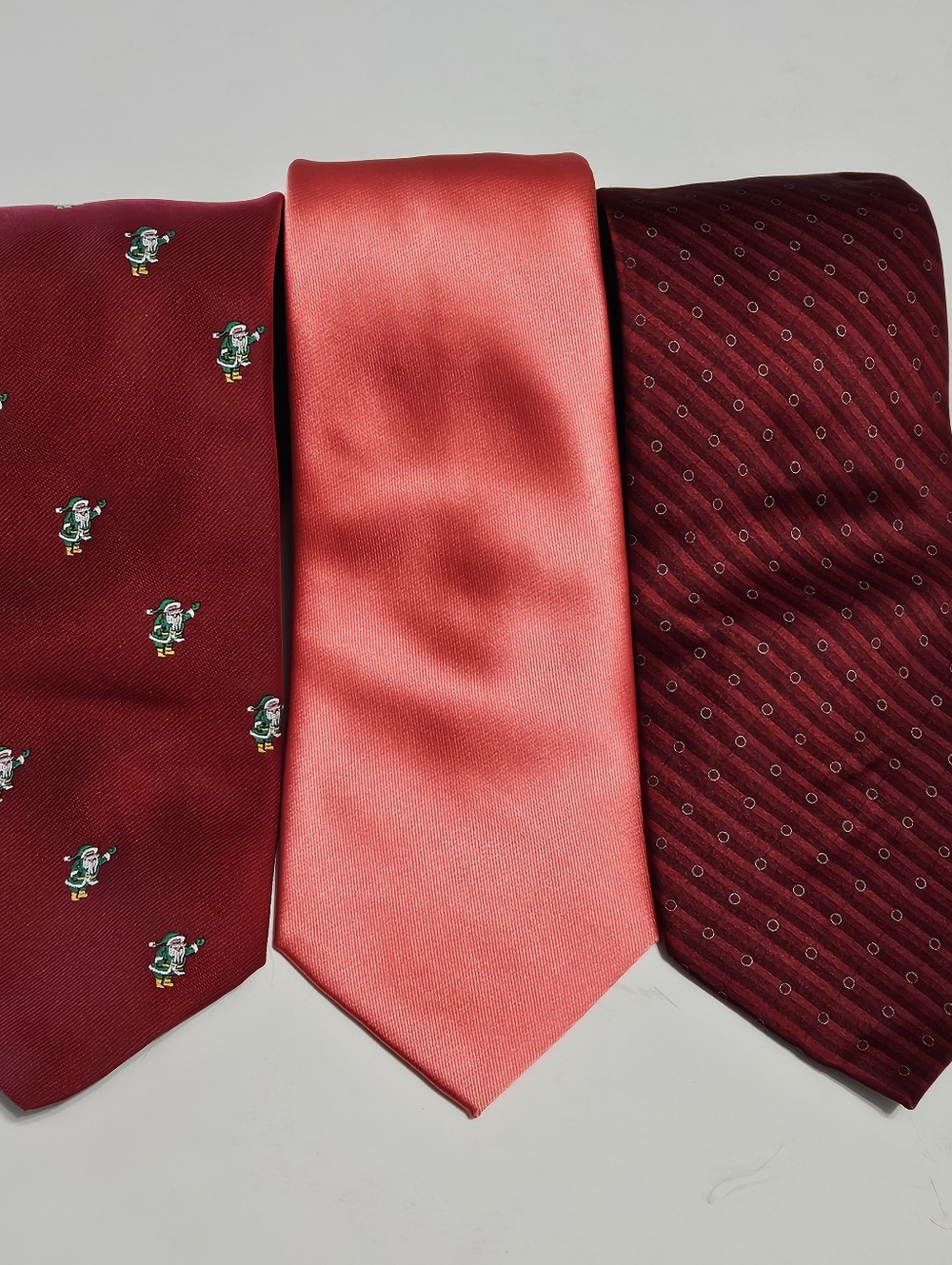 6 Misc. Name Brand Men's Silk Polyester Nylon Red Brown Multi-Colored Neck Ties - Picture 7 of 16